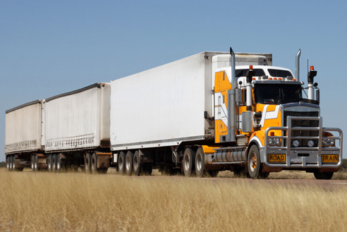 Example of an A-triple road train