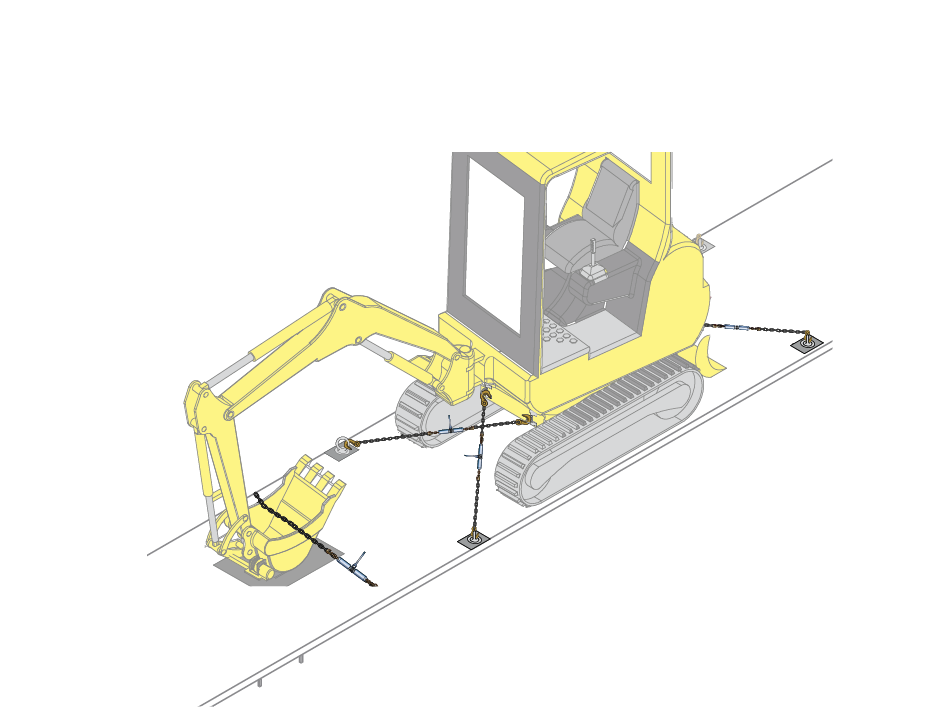 A load can be directly attached onto a vehicle structure using lashings on the front.