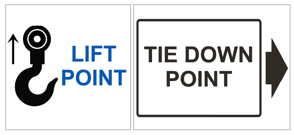 Check for the manufacturer’s loading and restraint recommendations and for any lashing points fitted to the vehicle/equipment by the manufacturer.