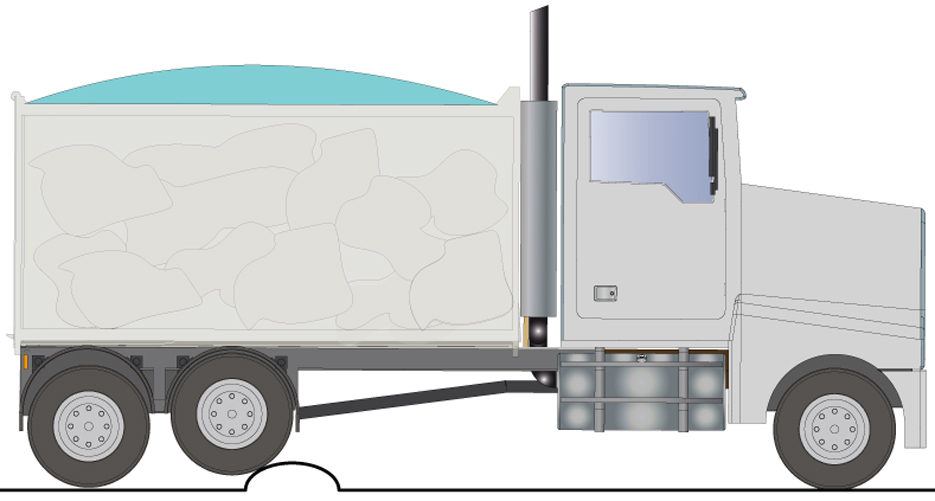 Cover using tarpaulins or custom load covers.