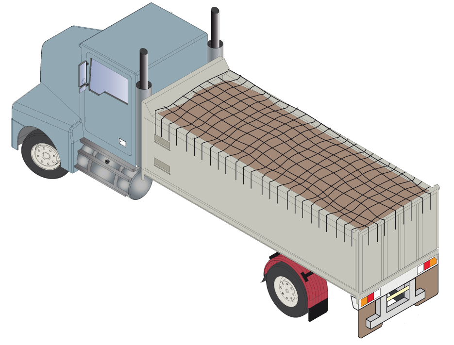 Cover using tarpaulins or custom load covers.