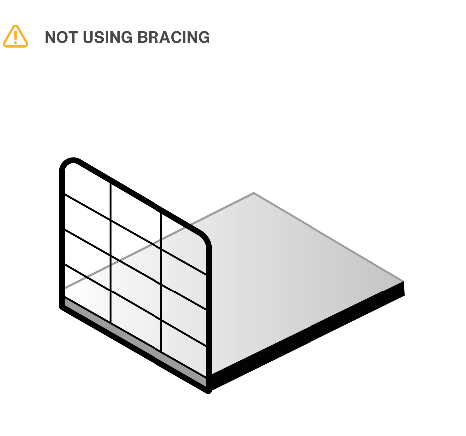 Not using bracing.